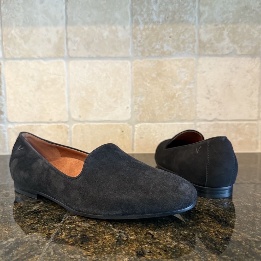 Vionic Black Suede Loafers wide width